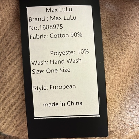 Max LuLu Paris Max Korean Style Turtleneck One Size NWT - Picture 5 of 5